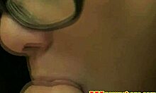 Pawnee affamato di sborra ottiene un trattamento facciale da una telecamera nascosta